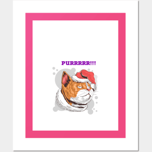 Cat purrr… Santa cat Posters and Art